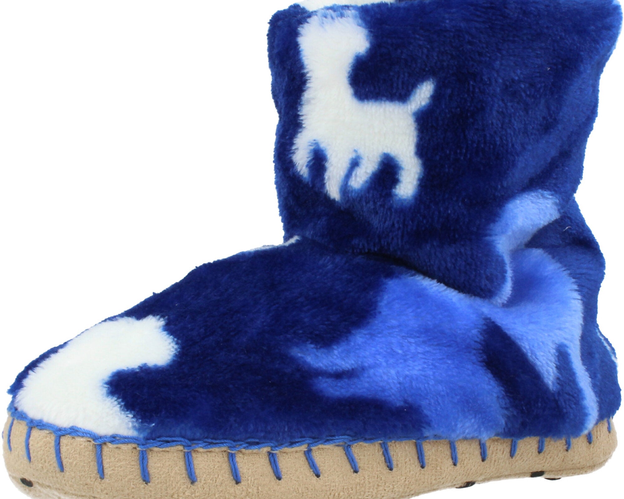 Hatley Silhouette Pups Blue Fleece Slippers