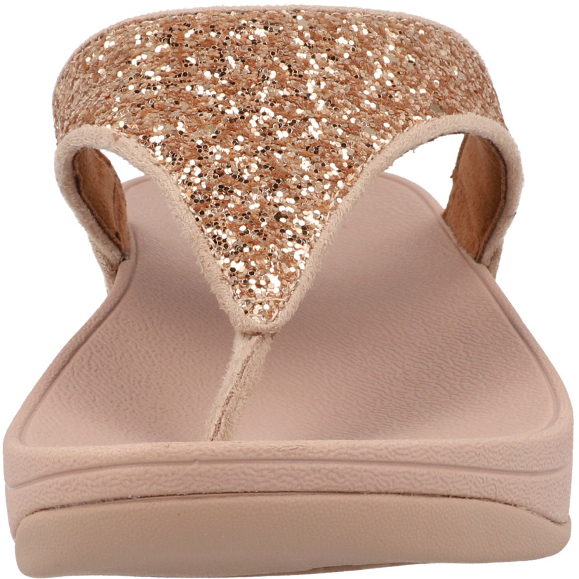 FitFlop Lulu Glitter Toe-Thongs Rose Gold