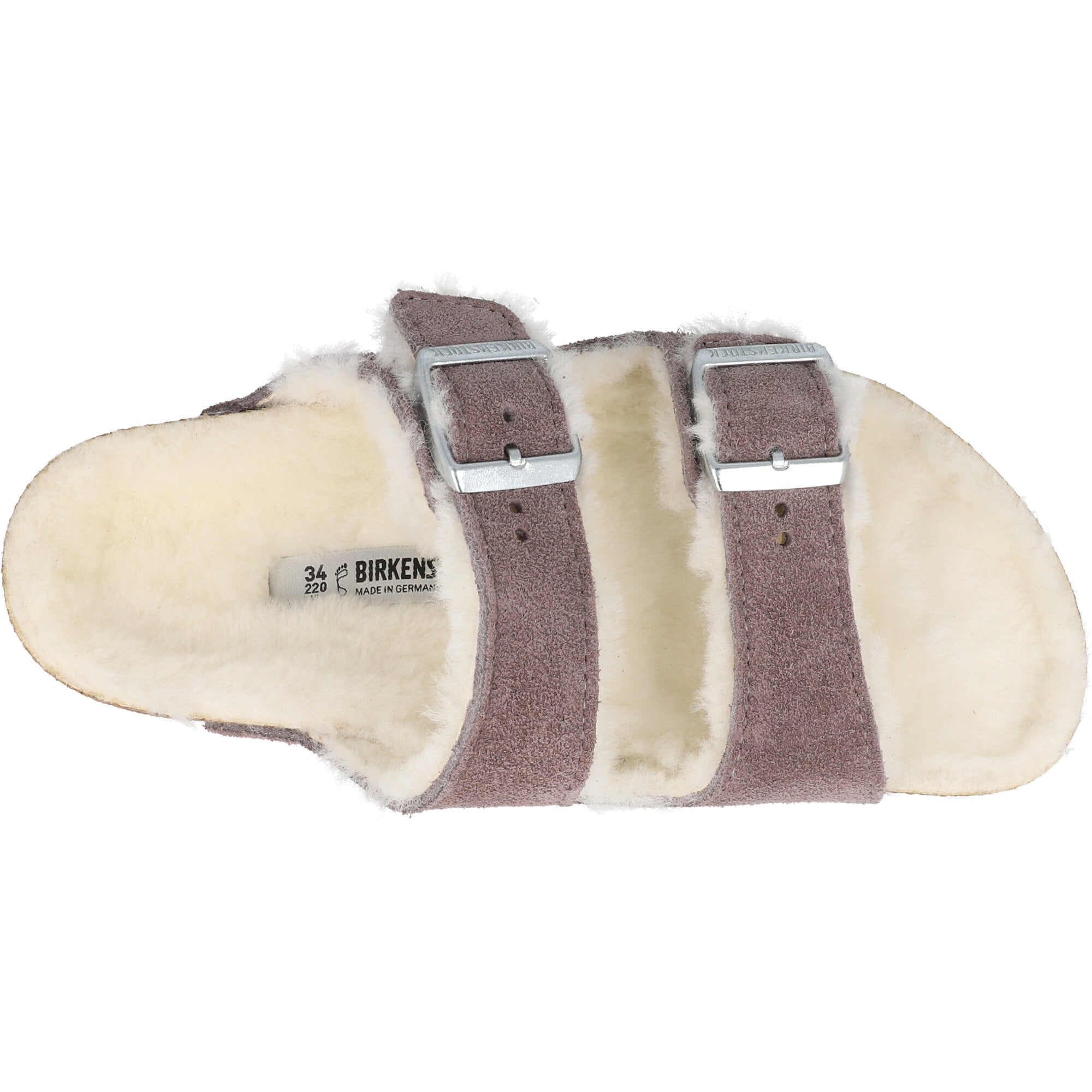 Birkenstock Arizona Shearling Faded Purple Kids Sandals