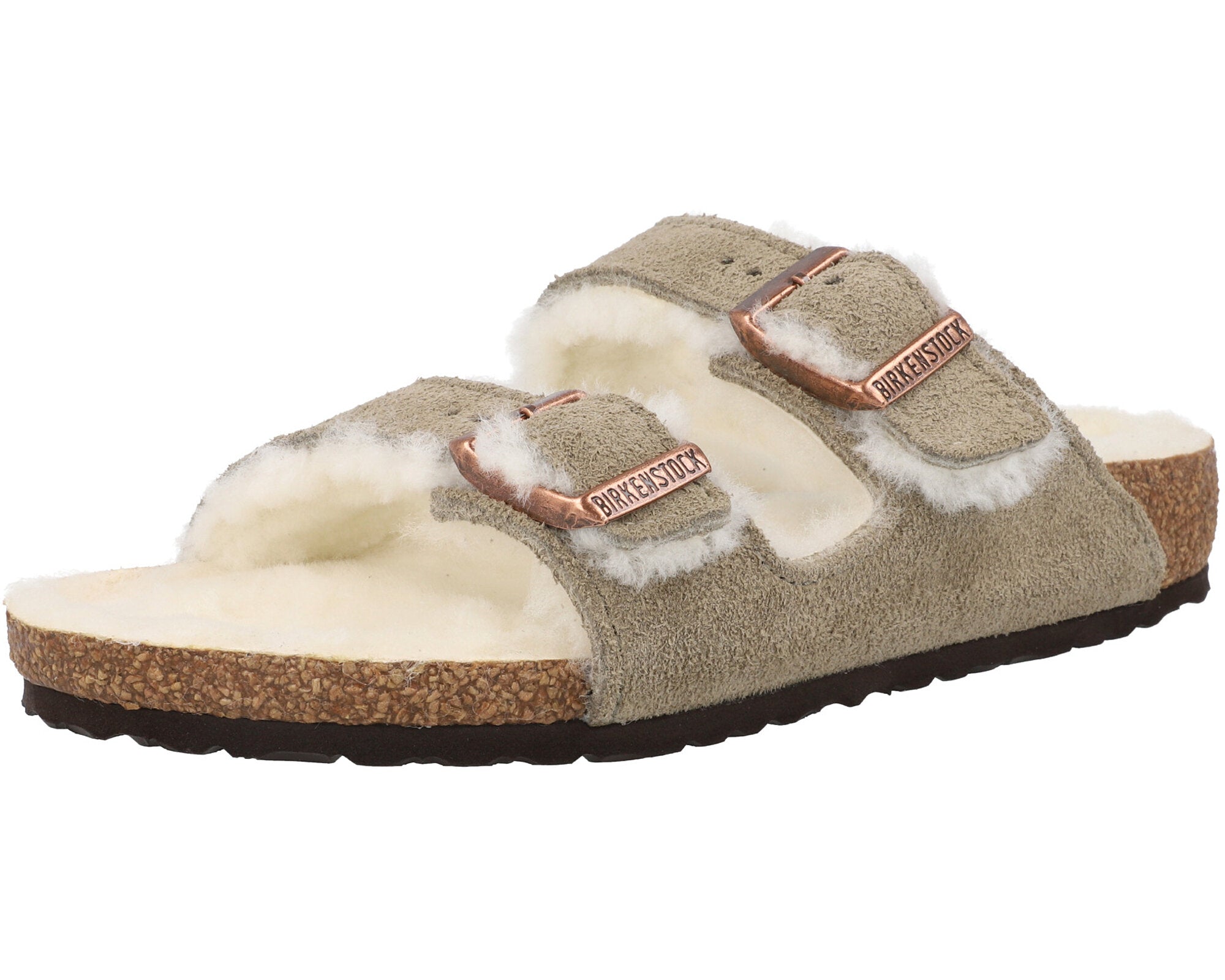 Birkenstock Arizona Shearling Taupe Kids Sandals