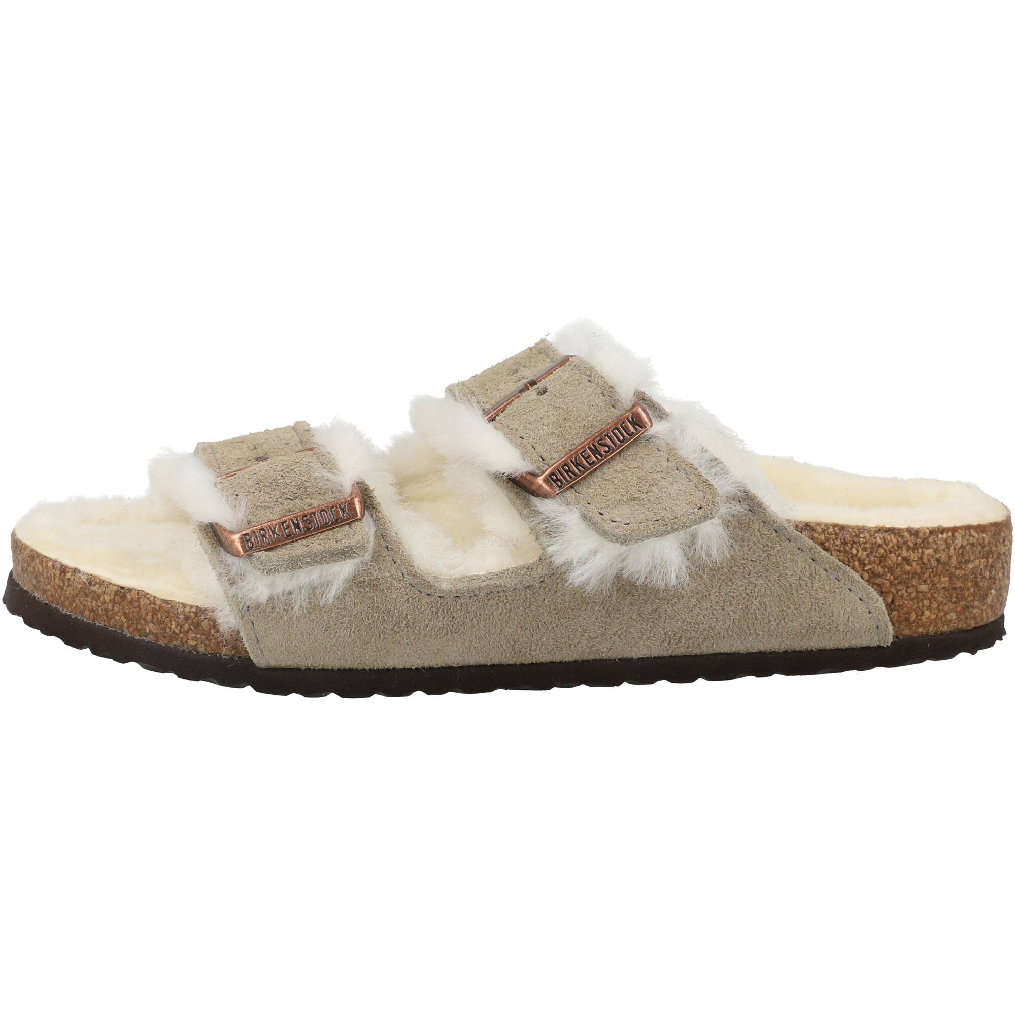 Birkenstock Arizona Shearling Taupe Kids Sandals