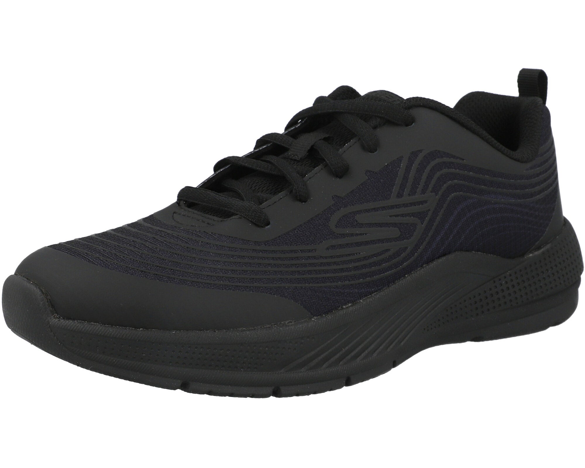 Skechers Microspec Black Trainers