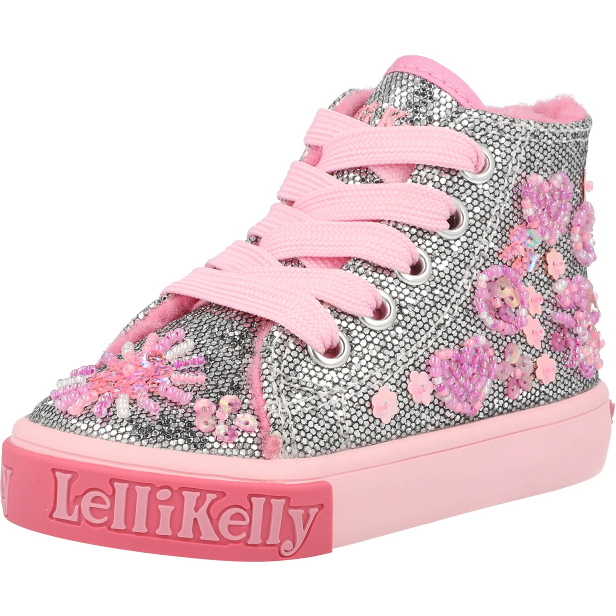 Lelli Kelly Dafne Silver Mid-Top Trainers