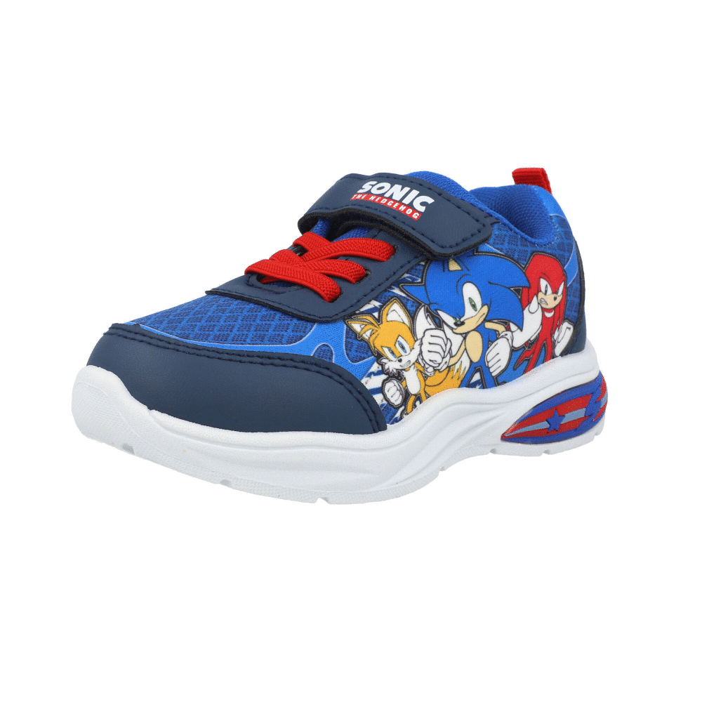 Sonic The Hedgehog The Hedgehog Boys hoge sneakers met klittenband | Shadow the Hedgehog Kids Zwart Blauw Rood Grafik Schoenen | Sonic-merchandise