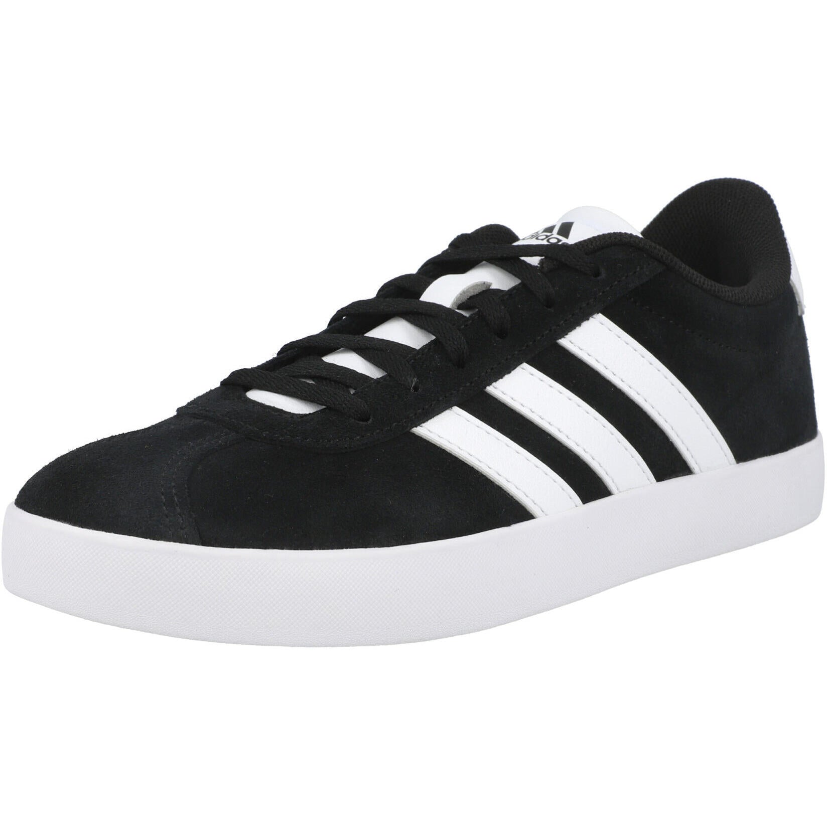 adidas VL Court 3.0 Black - Kids Suede Shoes