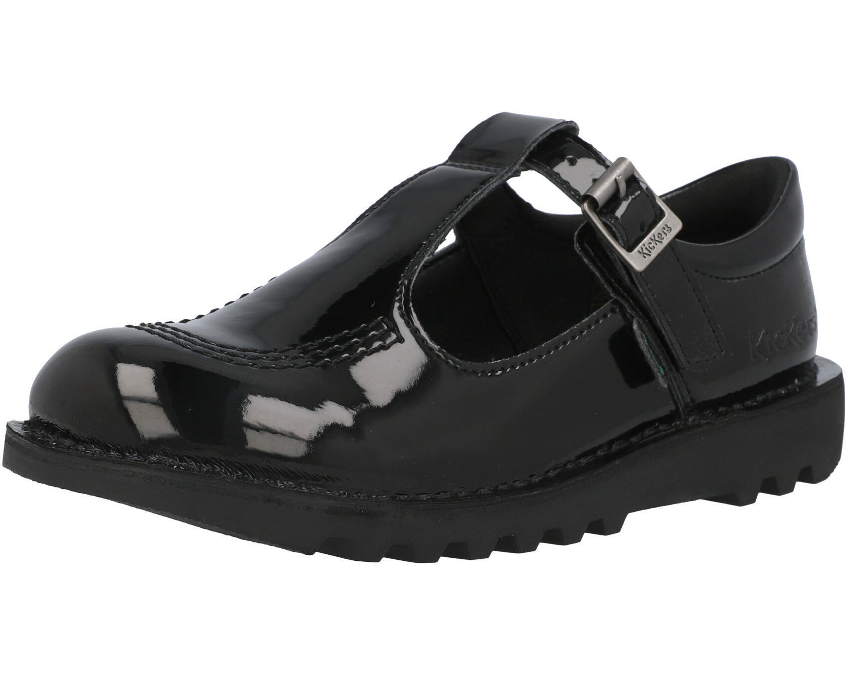 Kickers Kick T Vegan J Black School Shoes