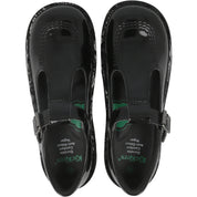 Kickers Kick T Vegan J Black School Shoes