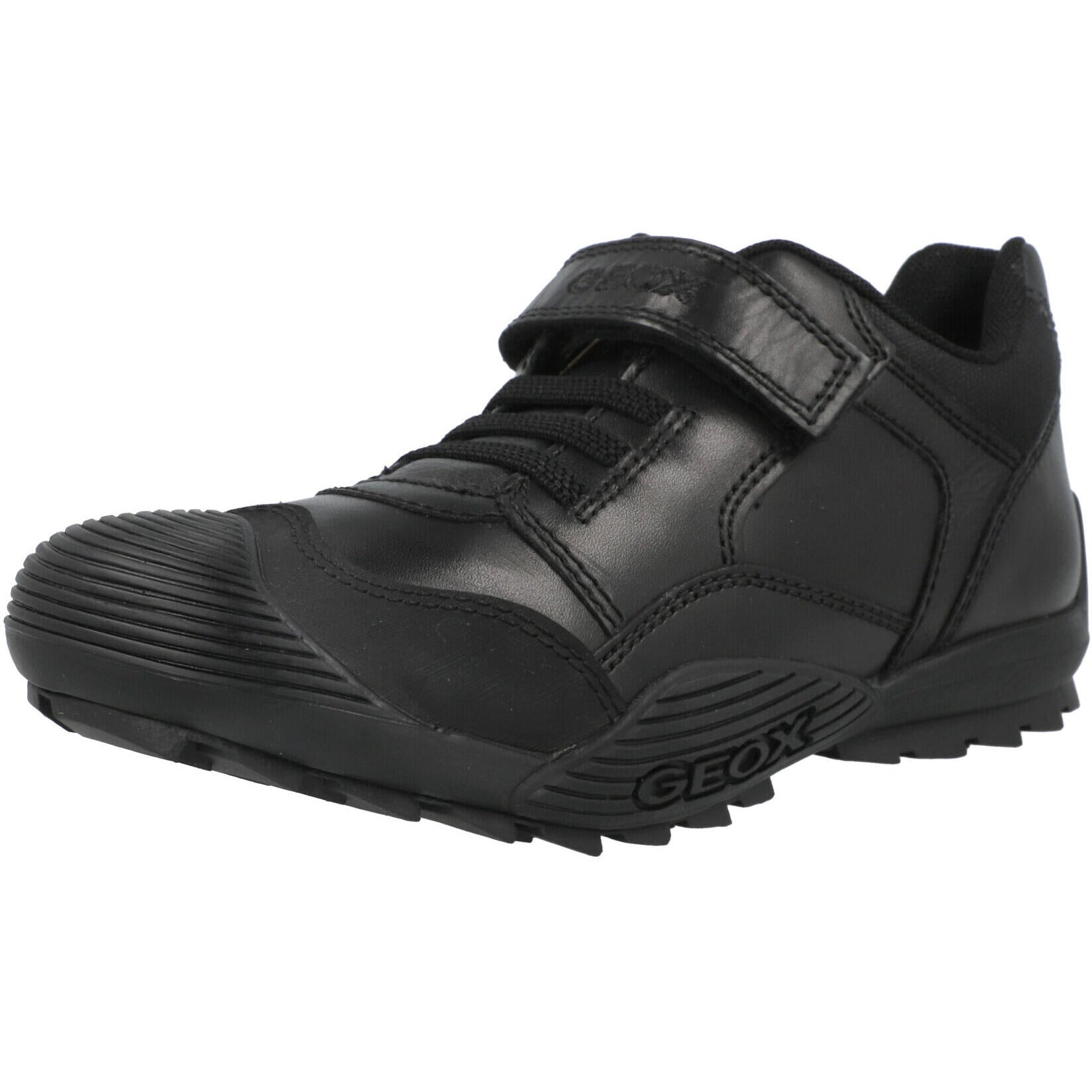 Geox J Savage B Black School Shoes