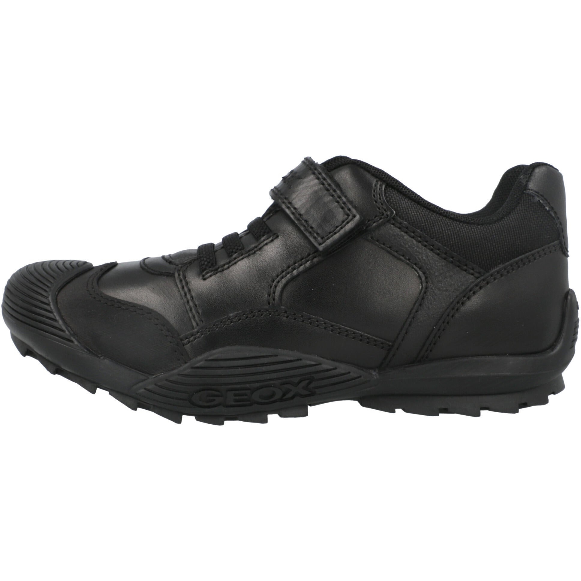 Geox J Savage B Black School Shoes