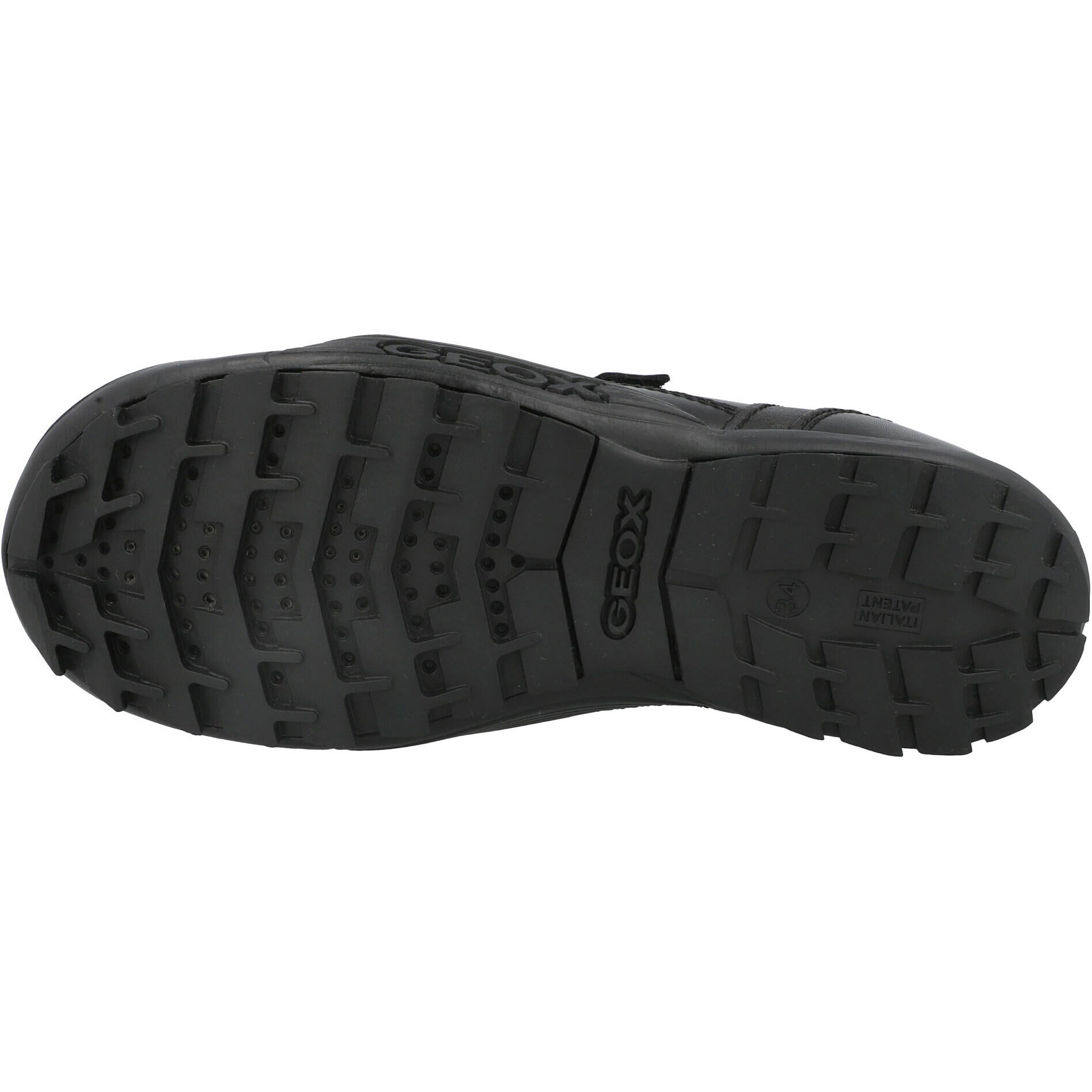 Geox J Savage B Black School Shoes