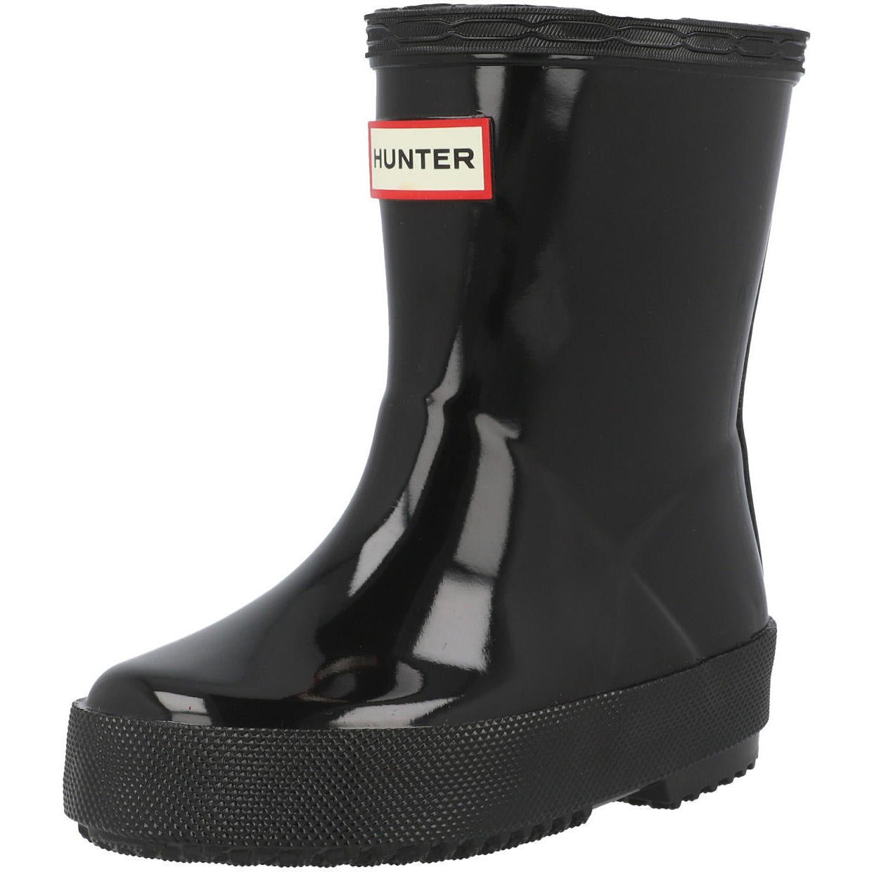 Hunter Kids First Gloss Black Wellington Boots