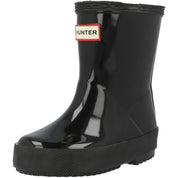 Hunter Kids First Gloss Black Wellington Boots