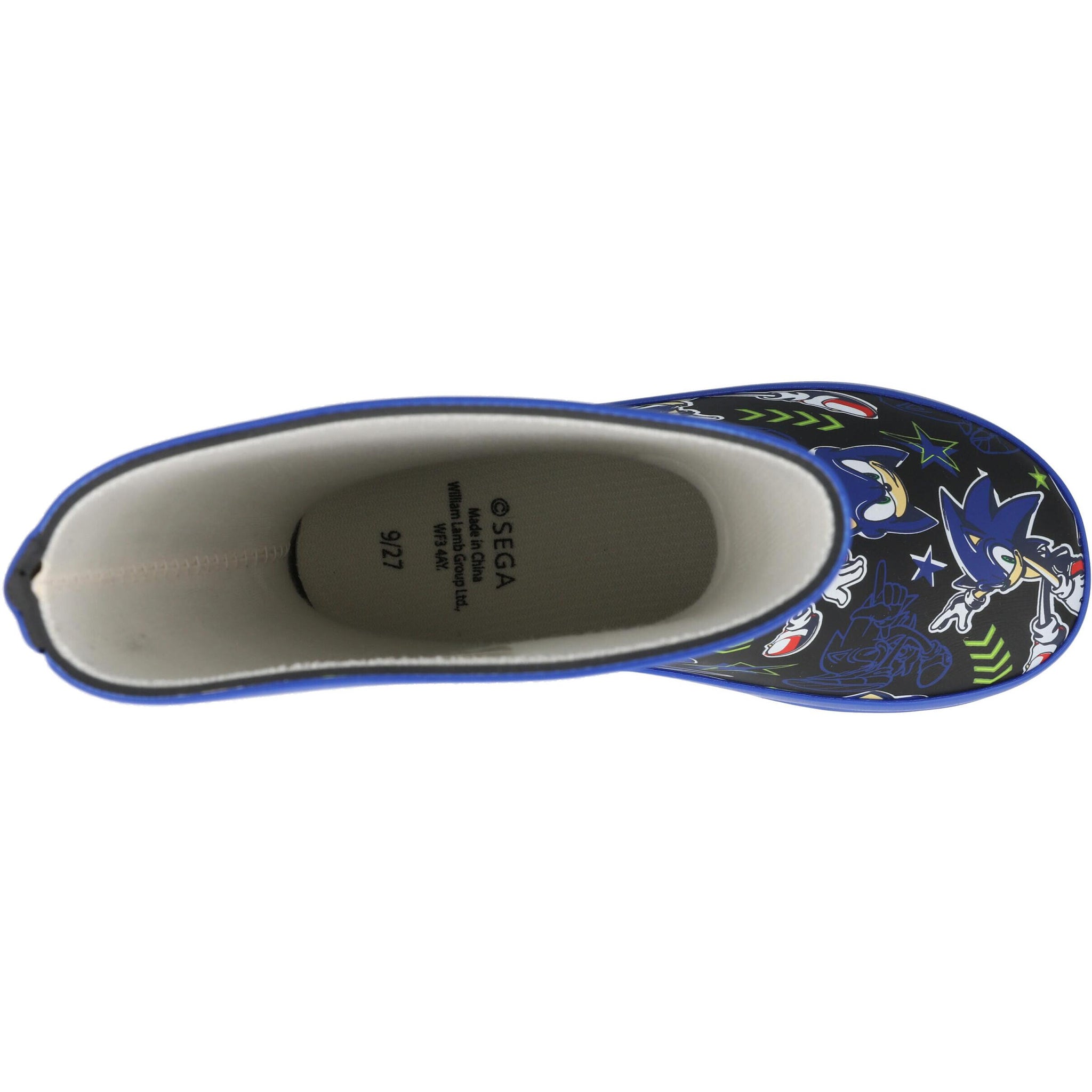 Sonic the Hedgehog Aiden Rubber Welly Black GUV30947