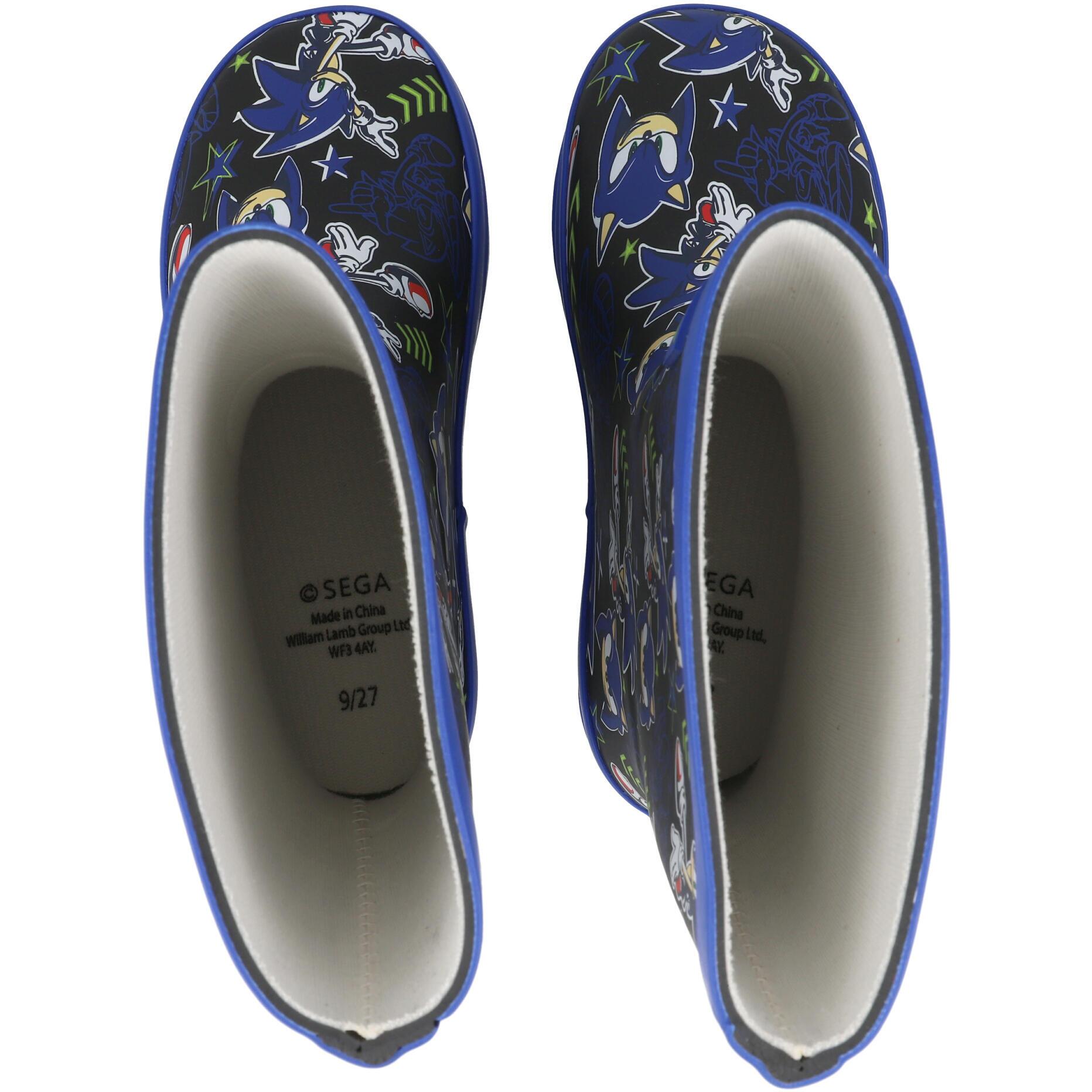 Sonic the Hedgehog Aiden Rubber Welly Black GUV30947