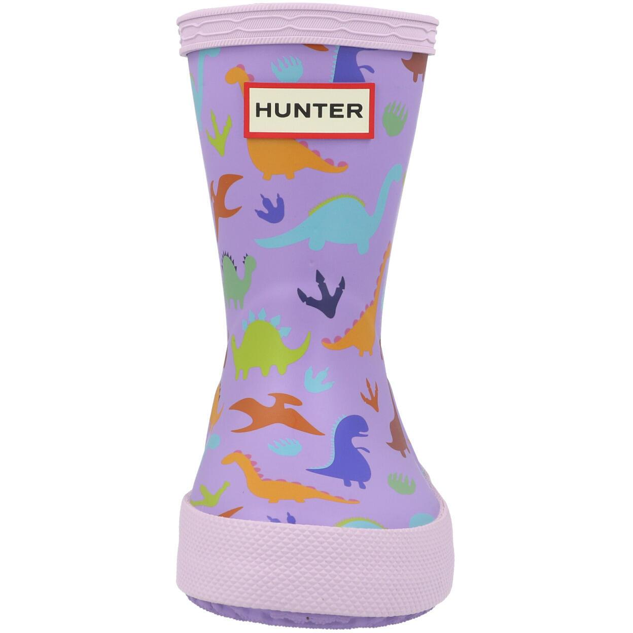 Hunter Kids First Dinosaur Print Boot Purple HFRK0039252PD