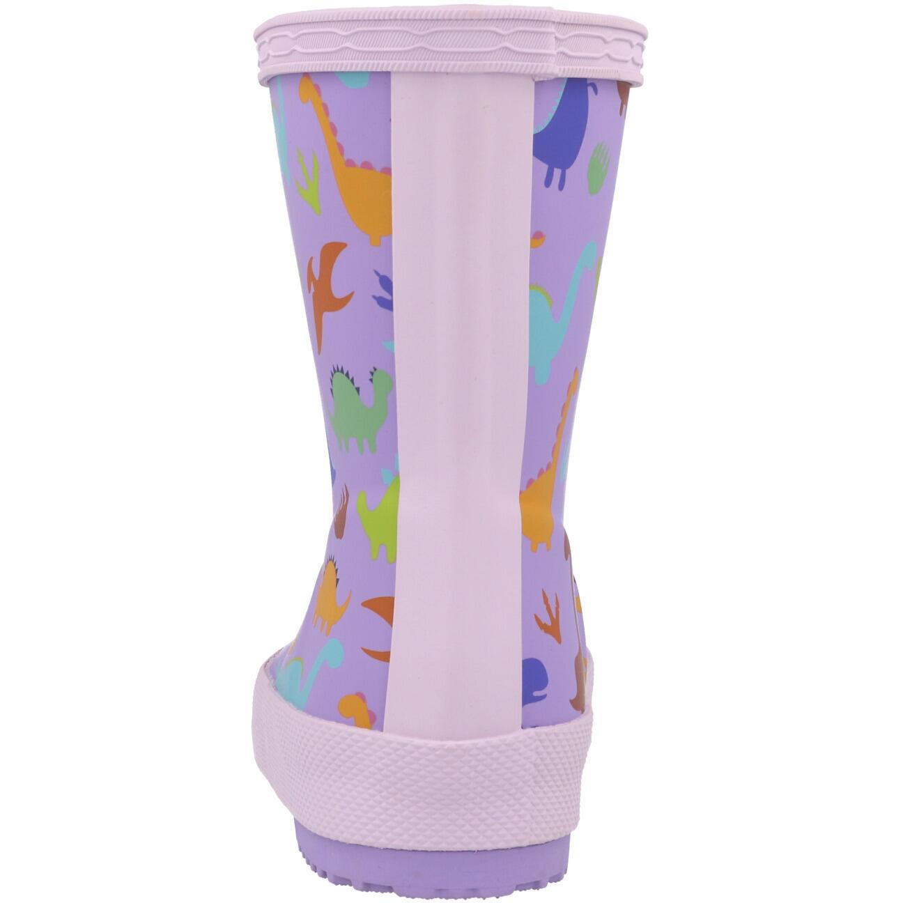Hunter Kids First Dinosaur Print Boot Purple HFRK0039252PD