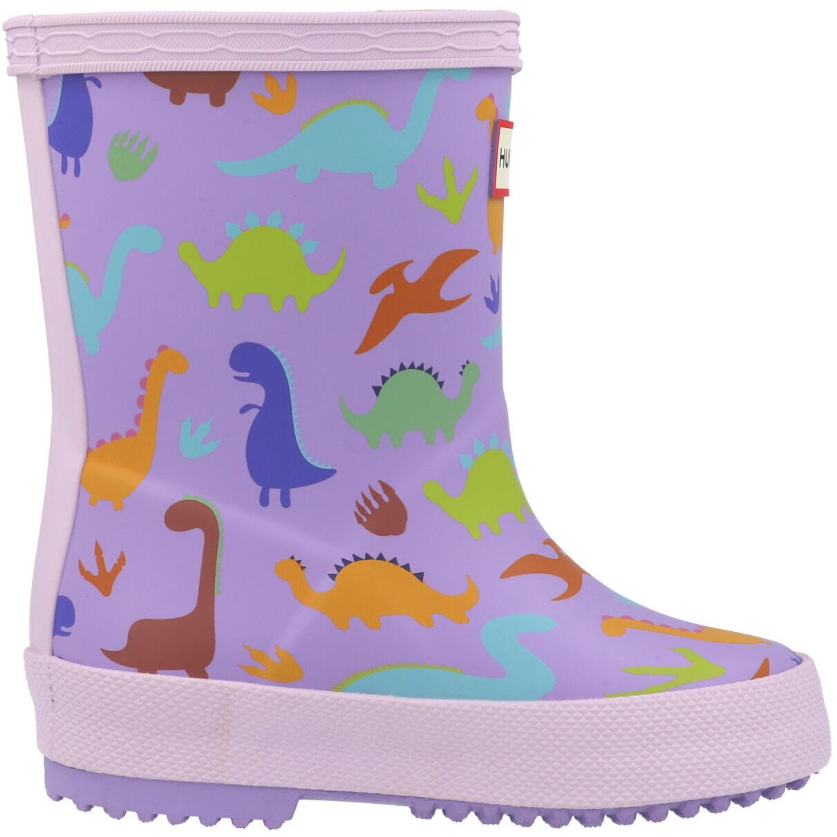 Hunter Kids First Dinosaur Print Boot Purple HFRK0039252PD