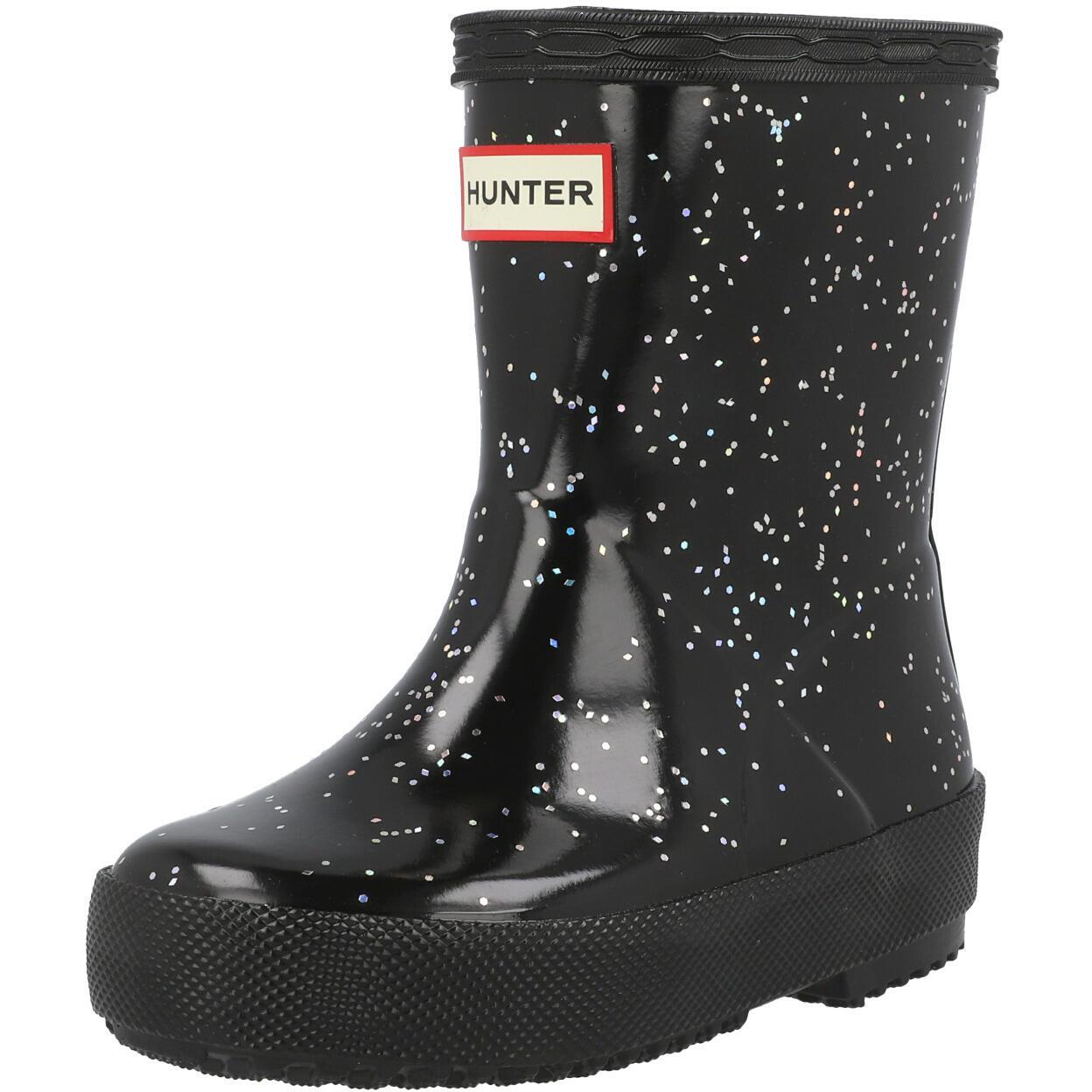 Hunter Kids First Giant Glitter Boot Black HFRK0038252BLK