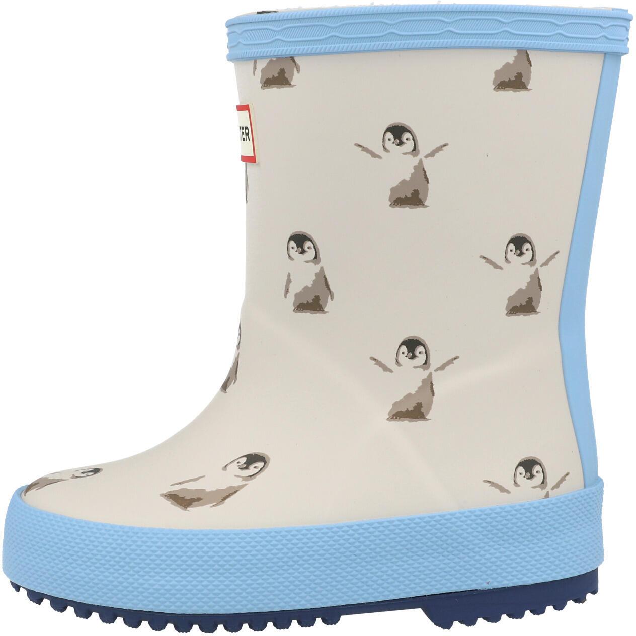 Hunter Kids First Penguin Print Boot Sand HFRK0042252EG