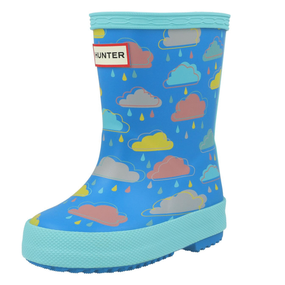 Hunter Kids First Rain Cloud Print Boot Rain Cloud HFRK0040252RC