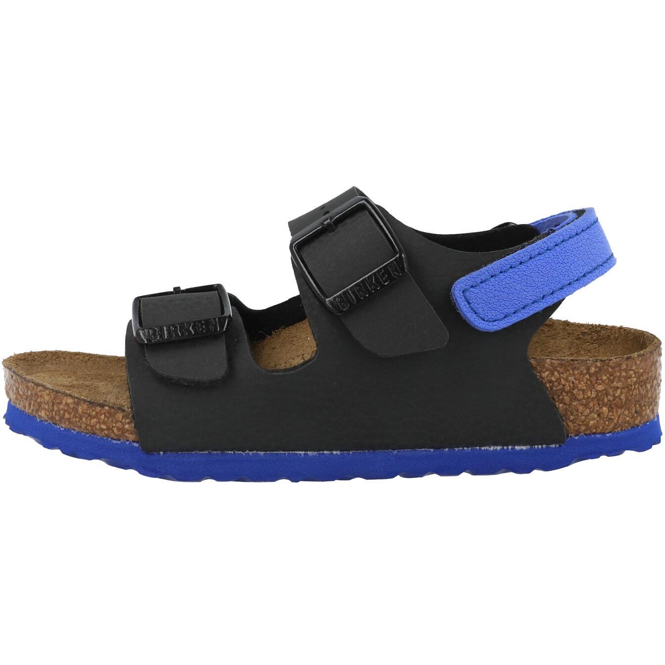 Birkenstock Milano Ankle Strap Kids Black/Ultra Blue 1029469