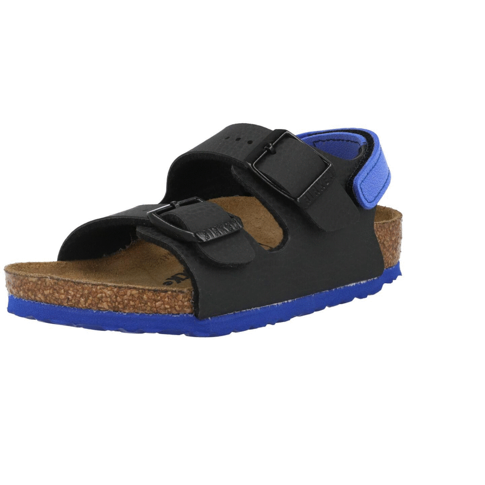 Birkenstock Milano Ankle Strap Kids Black/Ultra Blue 1029469