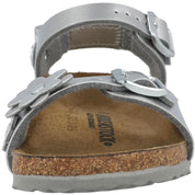 Birkenstock Rio Plain Flowers Kids Electric Metallic Silver 1031702