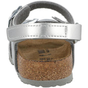 Birkenstock Rio Plain Flowers Kids Electric Metallic Silver 1031702