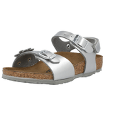 Birkenstock Rio Plain Flowers Kids Electric Metallic Silver 1031702