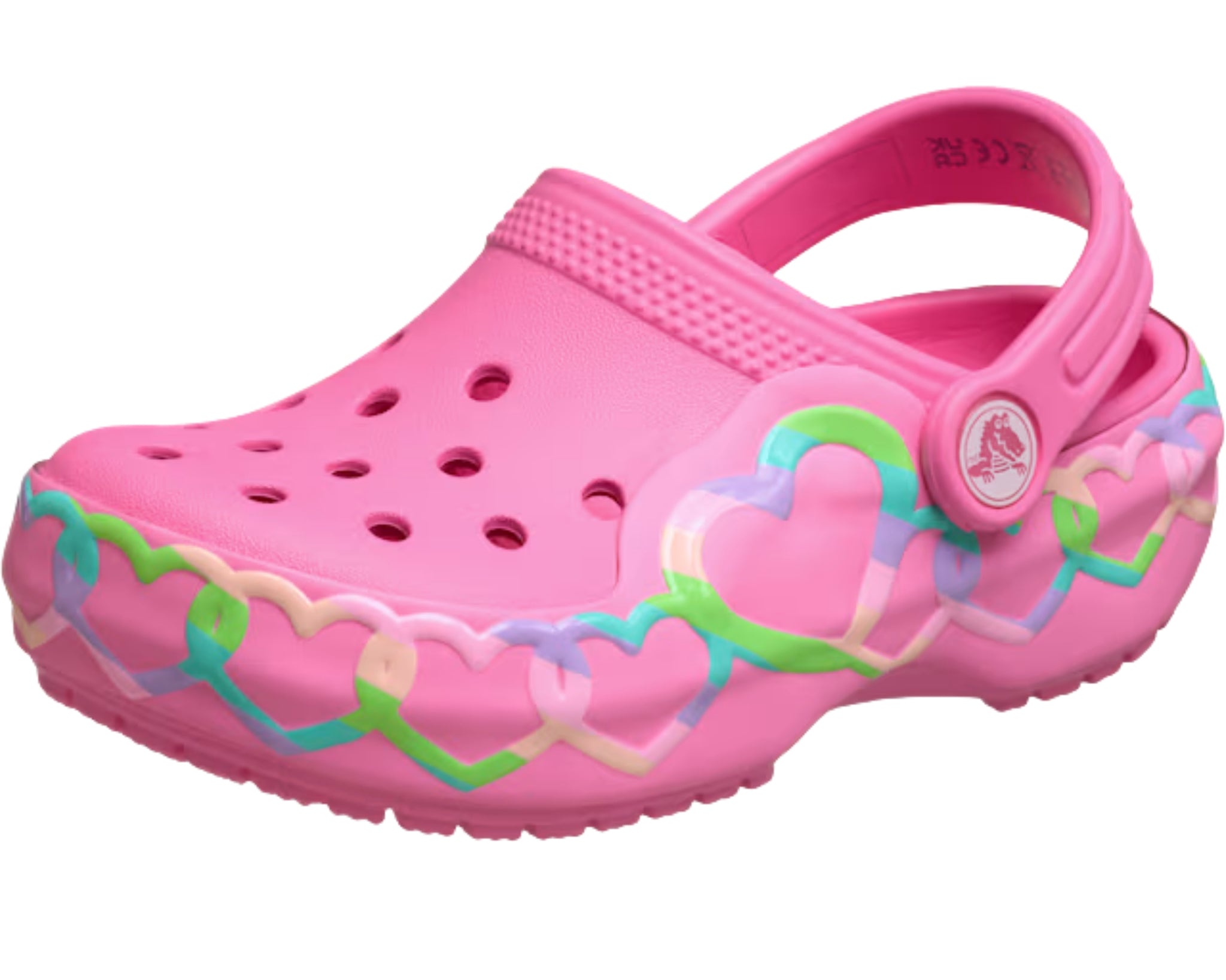 Crocs Kids Classic Heart Lights Clog T Pink Lemonade 213184669