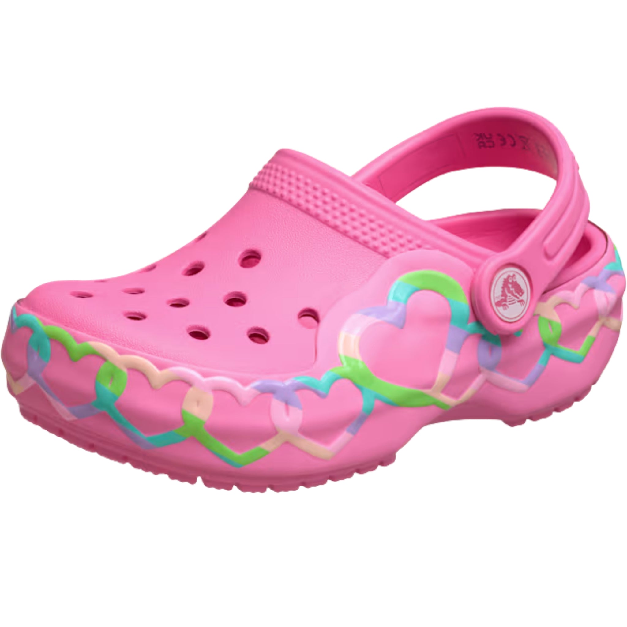 Crocs Kids Classic Heart Lights Clog T Pink Lemonade 213184669